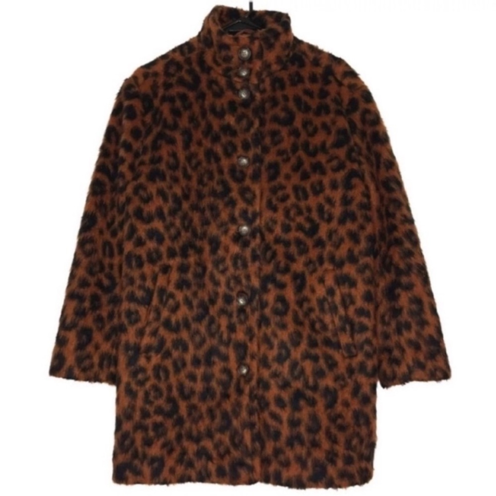 NWT Marine Layer Women’s Leopard Print Pea Coat M